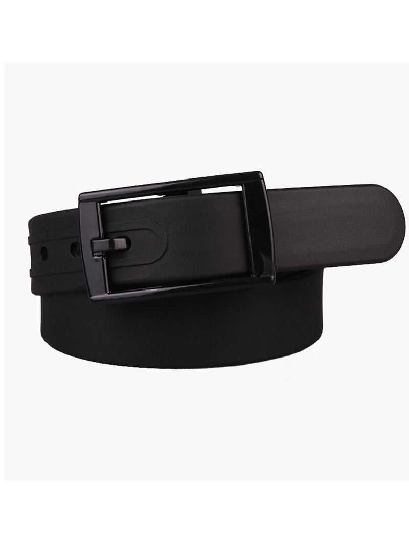 Loquat High Quality Silicone Belt For Men And Women 116.5cm Black 