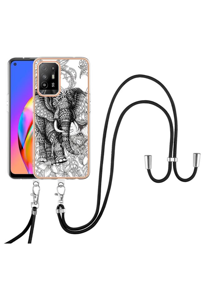 اس-توب جراب لهاتف OPPO A94 5G / A95 5G مطلي بالكهرباء IMD مزدوج الجانب مع حبل - Image 2