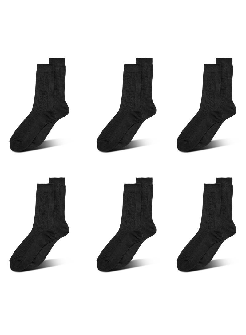 AMPM MEN'S FORMAL SOCKS (PACK OF 6) - GREY - Image 1