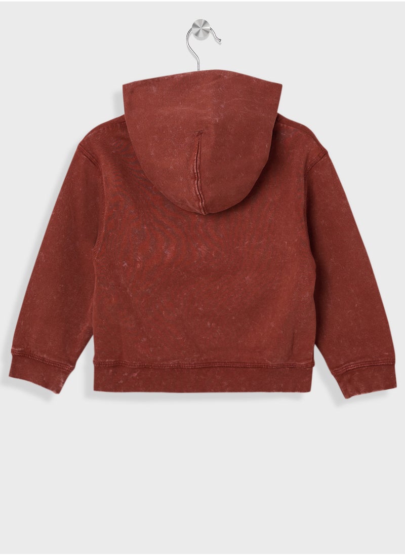 Jack & Jones Junior - Kids Jorvesterbro Wash Logo Hoodie - Image 1