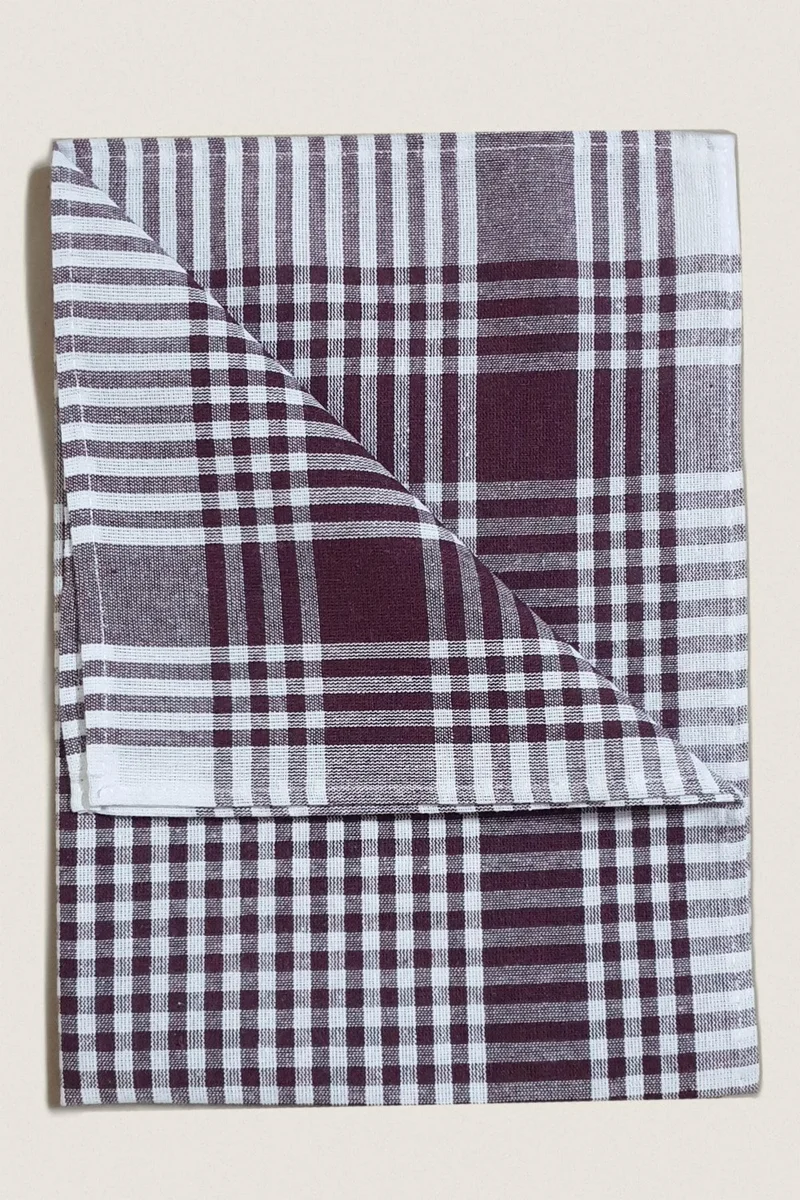 كوتن كونسيبت 10-Piece Gingham Kitchen Hand Towels and Drying Cloths 50x70 Cm