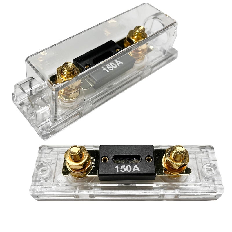 Ohleats 2 PCS ANL Fuse Holder with ANL Fuse 024 Gauge AWG inLine ANL Fuse Holder with 150 Amp Fuse ANL Fuse Fuse Holder Block for Alarm Audio Amplifier Car Accessories 150A - Image 3