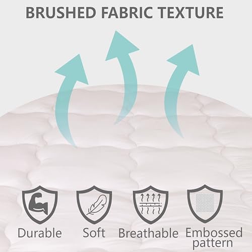 AVI Super Soft 500 GSM Microfiber Bed Mattress Topper for Queen Size 72x60 Inch | All Season Comfortable Sleep 2 Inch Thick Mattresses Padding Queen Size -(White, 6x5 Feet, 4 Corners Elastic Band) - Image 4