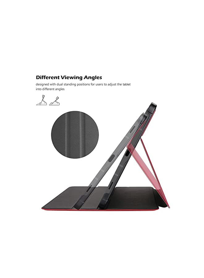 Procases ProCase Galaxy Tab S8 Plus/S7 Plus Case 12.4" 2022 2020 with S Pen Holder, Slim Stand Protective Folio Case Smart Cover for X800/X806/T970/T975/T976/T978 -Red - Image 5