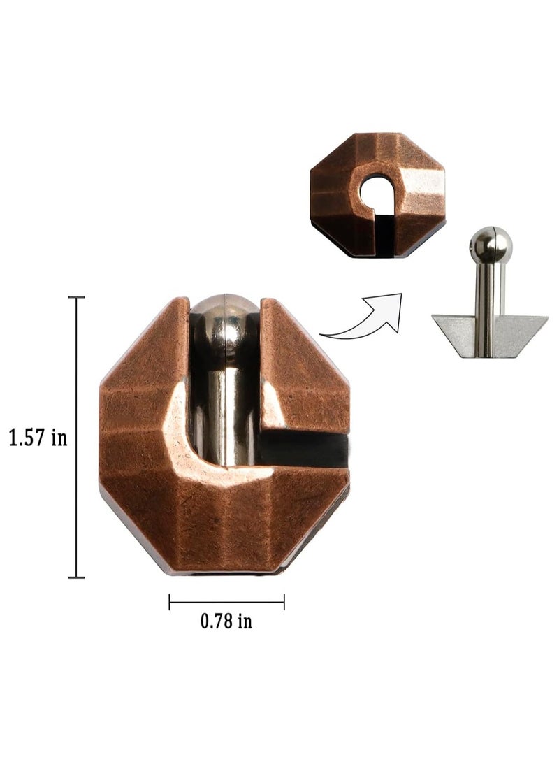 GROWSTEADY ألغاز تحفيز الدماغ 3 قطع من ألعاب ألغاز معدنية مصبوبة ألعاب ألغاز ثلاثية الأبعاد صعبة للغاية للكبار - Image 3