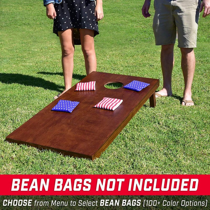 GoSports GoSports 4x2 Regulation Size Wooden Cornhole Boards Set with Dark Brown Varnish  Includes Carrying Case and Bean Bags Choose Your Colors Over 100 Color Combinations  - Image 5