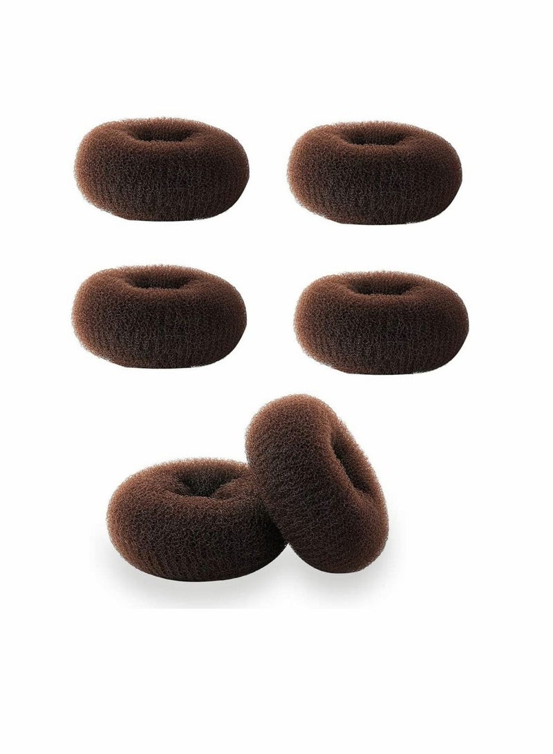 Y&D 6 Pcs Extra Small Hair Bun Maker for Kids, Nylon Donut Sock Form Girls Mini Doughnut Shaper Short and Thin Size - Image 1