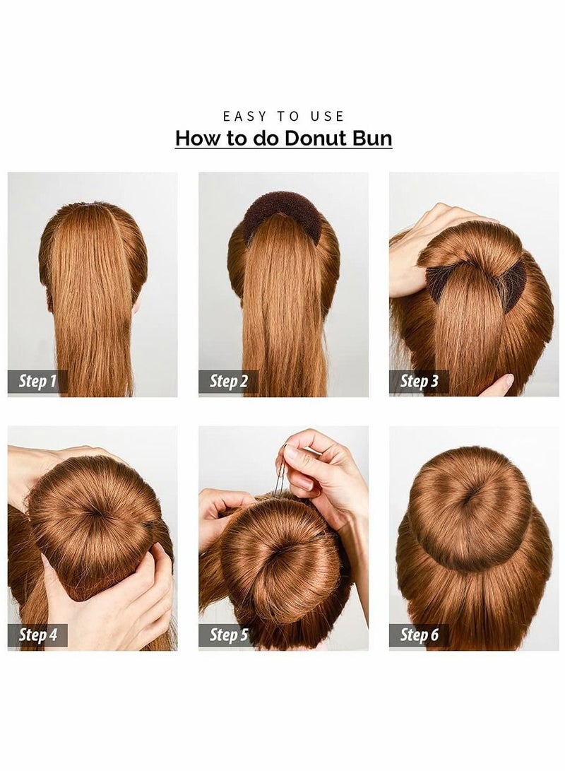 Y&D 6 Pcs Extra Small Hair Bun Maker for Kids, Nylon Donut Sock Form Girls Mini Doughnut Shaper Short and Thin Size - Image 5