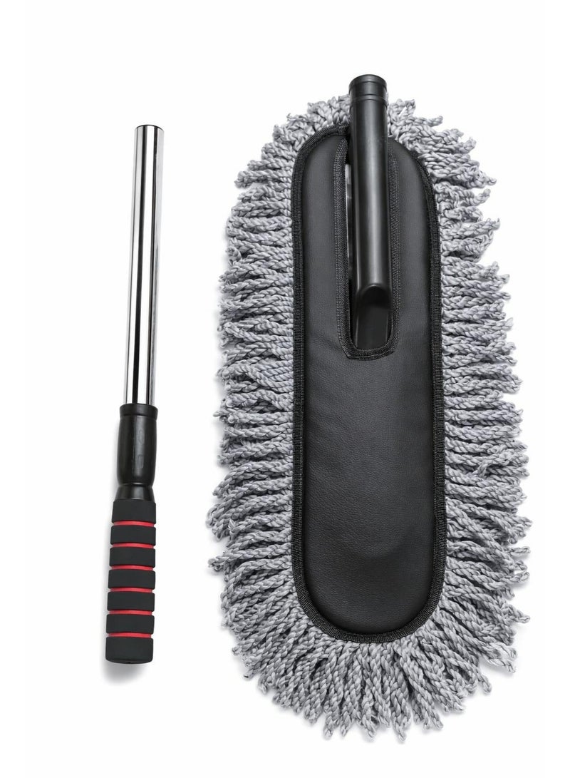 Yisha Zafra Microfiber Gray MX720 – Multi-purpose duster with a durable handle