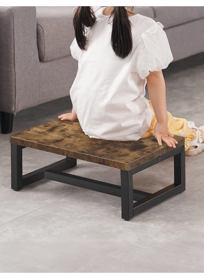 Wooden Step Stools for Adults Kids, 1 Step Stool, Heavy Duty Wood Bedside Stepping Stool for Kichen/Bathroom/Bedside Step Stool (Brown) - Image 5