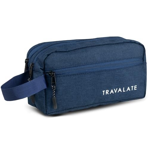 TRAVALATE Polyester Multipurpose Toiletry Kit Bag for Man and Women's | Double Compartment Travel Essentials Travel Organizer Travel Pouch for Men Travel Kit for Toiletries - Blue - Image 1