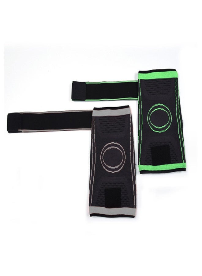 ZETO Unisex Knee Cap | Knee Pain Relief | Knee Support Exercise | Knee Brace for Painful Knees | Knee-Dancing Ice Hockey Kids Knee Support with Guard Protector Knee Pads for Cycling (BLACK GREEN) - Image 1