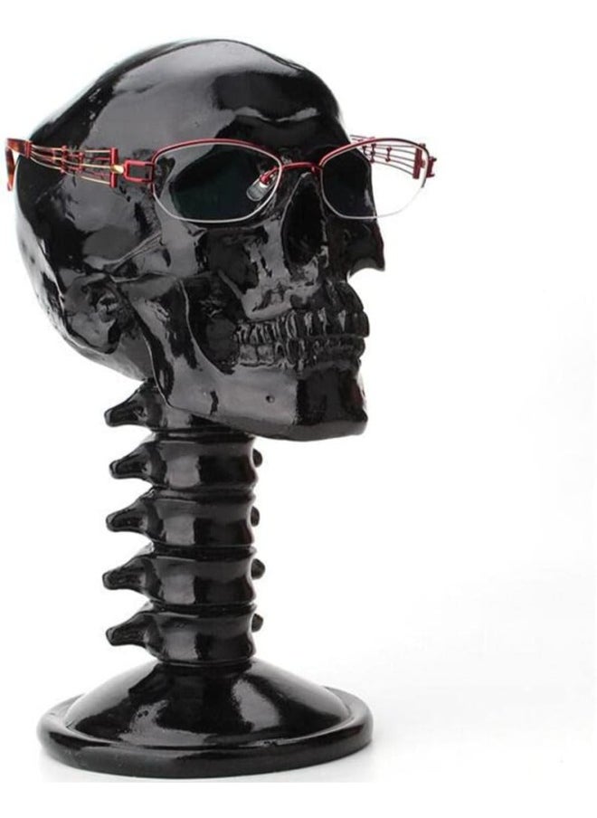 silvercnc - 2X Black Resin Skull Shaped Sunglasses Glasses Holder - Image 1