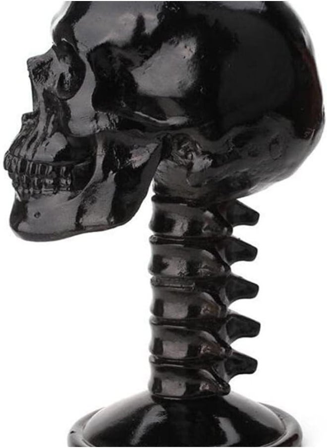 silvercnc - 2X Black Resin Skull Shaped Sunglasses Glasses Holder - Image 1