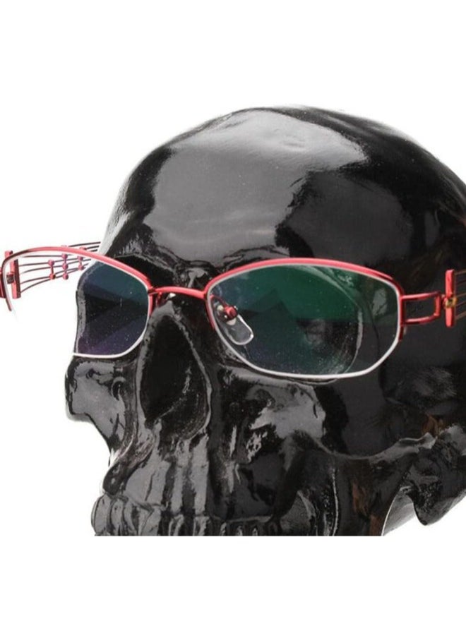 silvercnc - 2X Black Resin Skull Shaped Sunglasses Glasses Holder - Image 1