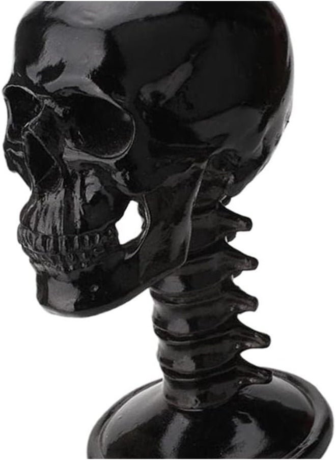 silvercnc - 2X Black Resin Skull Shaped Sunglasses Glasses Holder - Image 1
