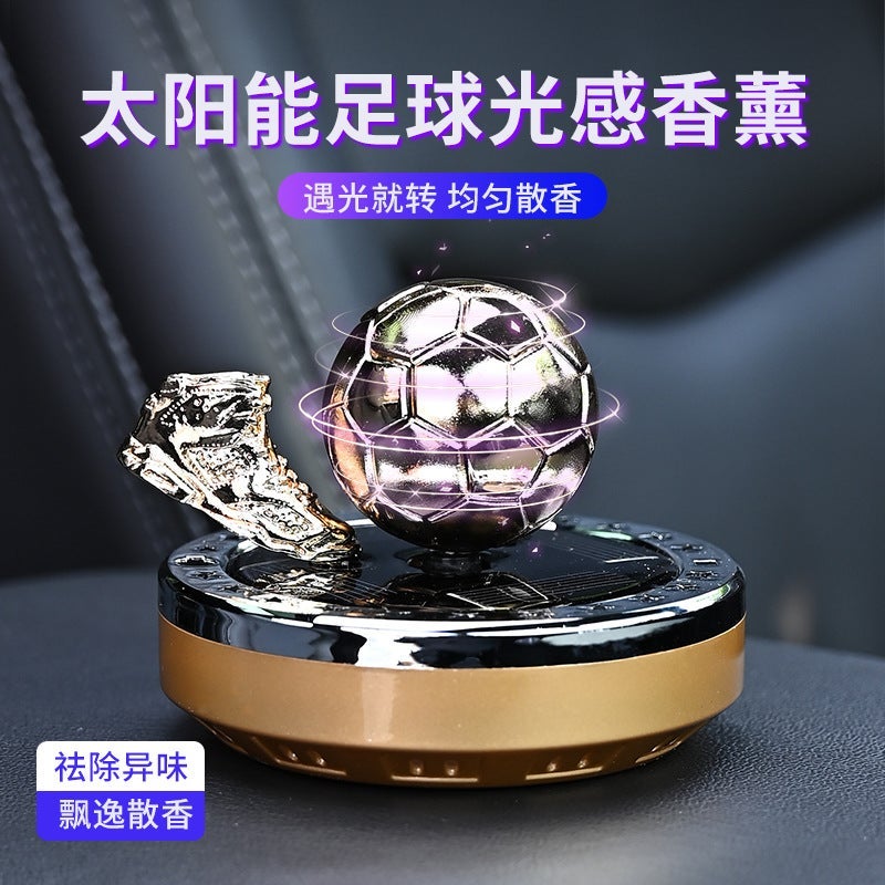 Solar Car Perfume Football Golden Boots Ornaments Solar Football Aromatherapy Car Ornaments Football Aromatherapy - Image 2