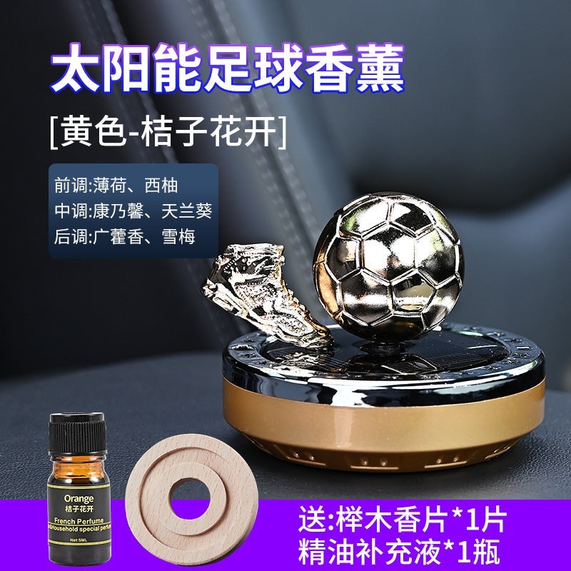 Solar Car Perfume Football Golden Boots Ornaments Solar Football Aromatherapy Car Ornaments Football Aromatherapy - Image 1