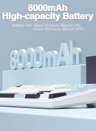لوحة مفاتيح ميكانيكية لاسلكية AULA F99، ببطارية 8000mAh فائقة السعة لعمر استخدام طويل، قابلة للتخصيص وتبديل المفاتيح السريع، مفاتيح Reaper مزيتة مسبقًا، تصميم Gasket، بإضاءة خلفية RGB، مثالية للألعاب - view 3