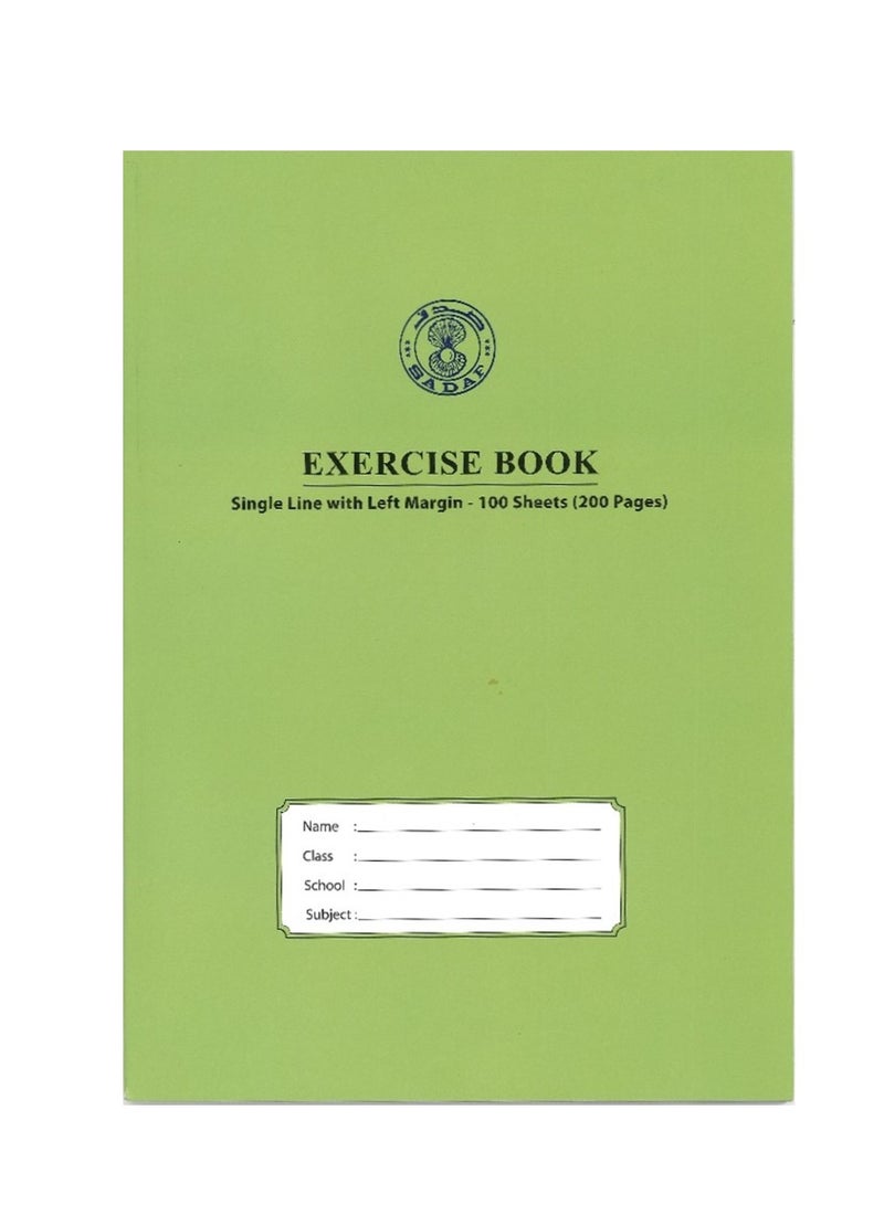 Sadaf دفتر ملاحظات مفرد بخط واحد 6 قطع مع هامش أيسر 200 صفحة بألوان متنوعة - Image 5