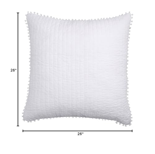 ليفتيكس هوم Levtex Home - Pom Pom - Euro Sham (26 × 26 بوصة) - Image 4