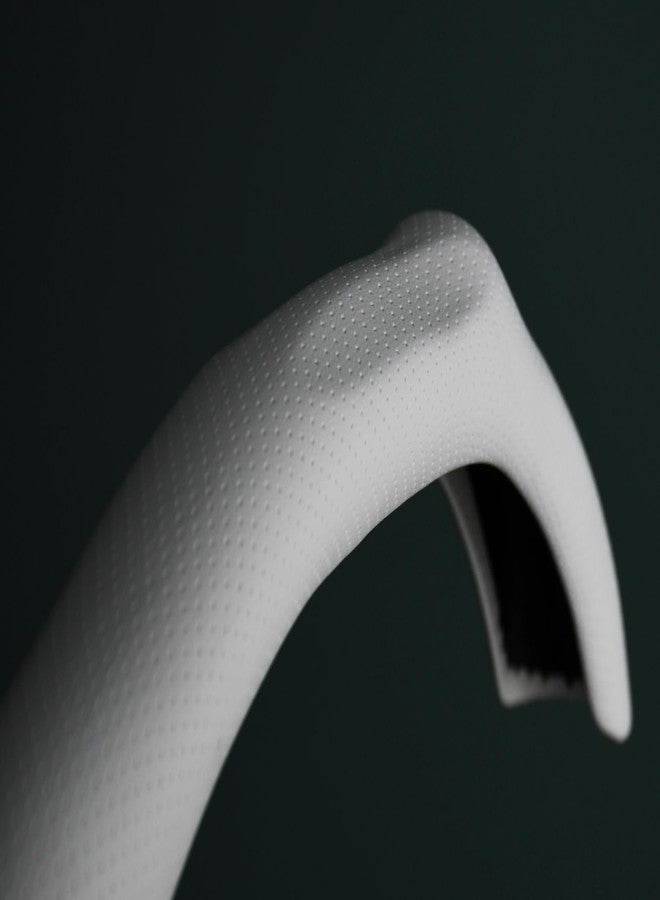 PartsTo Quick Install Sporty White Perforated Nappa Leather Steering Wheel Cover for Tesla Model Y White Trim - Image 3