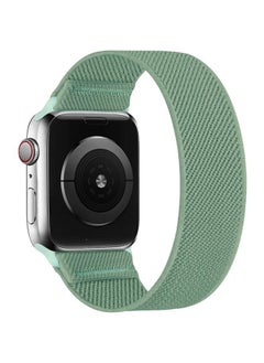 ENJINER Stretchy Nylon Solo Loop Bands Compatible with Apple Watch 38mm 40mm 41mm 42mm 44mm 45mm 49mm Ultra iWatch Series 8 7 6 SE 5 4 3 2 1 Strap, Sport Elastic Braided Women Men, 42/44/45mm M Cactus  - Image 1