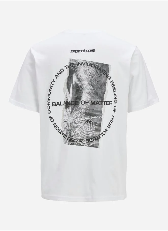 JACK & JONES Slogan Print Crew Neck T-Shirt