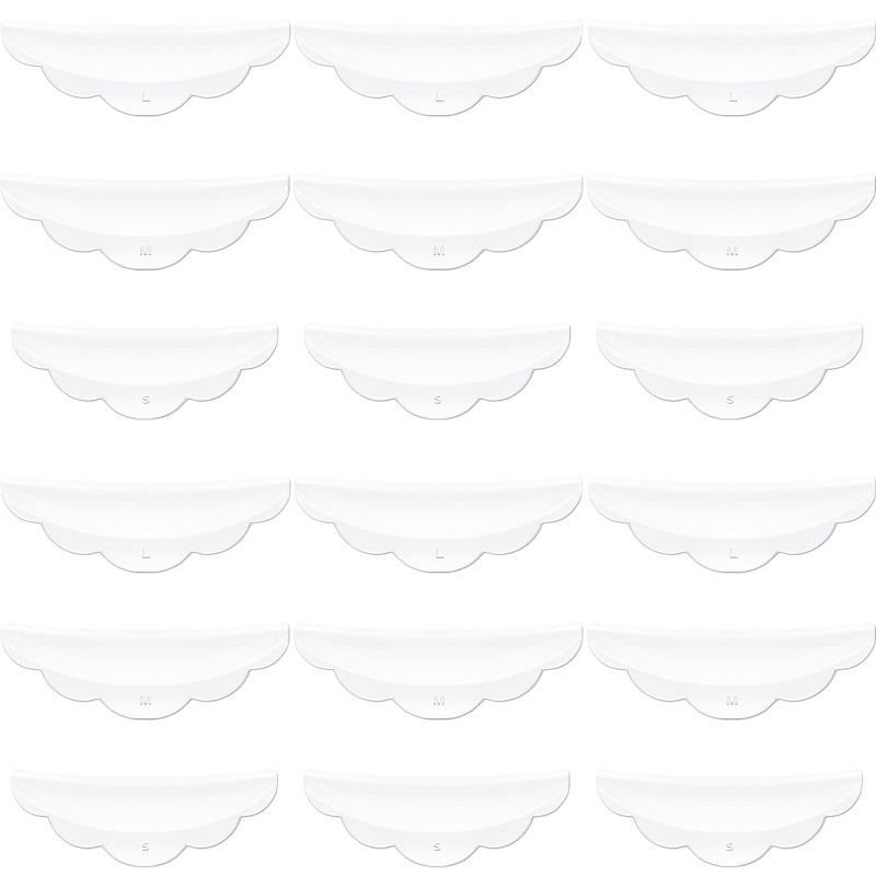 Hicarer 48 Pieces Lash Lift Rods Silicone Eyelash Pads Raise Eyelashes Perming Curler Rods Small Medium Large Silicone Lash Lift Shields for Eye Supplies Makeup ToolWhite