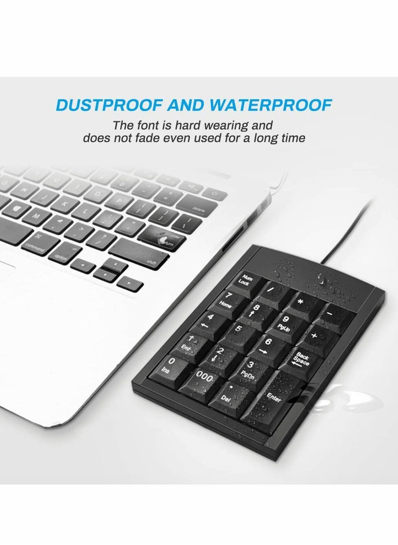 Generic Number Pad, 19-key Portable Wired Numeric Keypad, Keyboard Extensions with Multiple Shortcuts for Laptop Desktop PC Notebook  - Image 4
