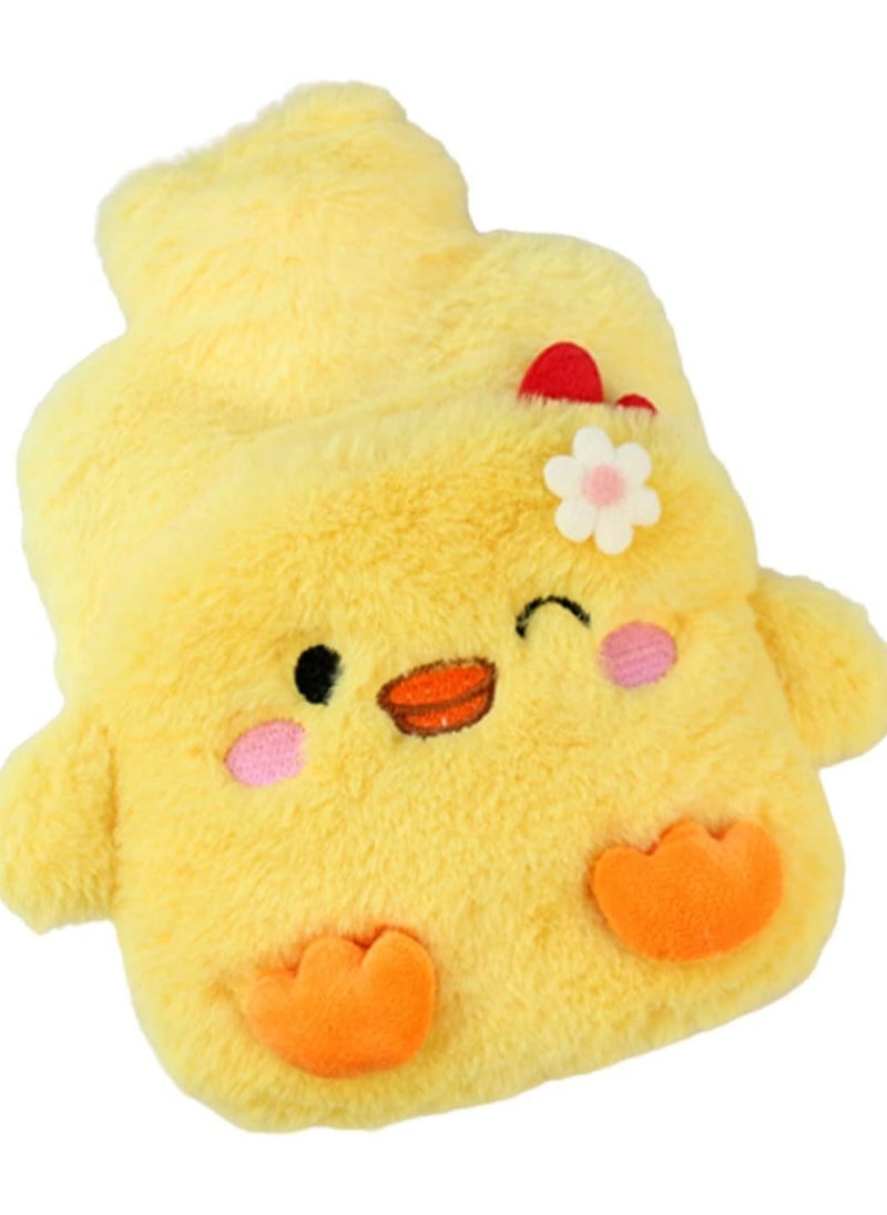 SYOSI Rubber Hot Water Bottles Pain Relief with Cute Faux Fur Cover Women Kids Child 3D Cartoon Pattern Hot Water Bag Plush Cover Hot Water Bottle Warm Water Bag for Period Cramps Pain 500ml  - Image 1