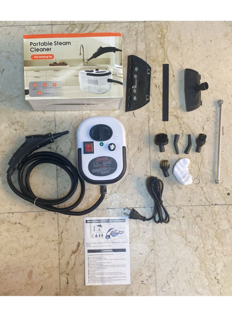 DubaiGallery Portable Handheld Steam Cleaner, Multifunctional High-Temperature Pressurized Steam Cleaner，With Brush Head, Six Gears Can Be Adjusted，Anti Dry Burning Protection, Suitable For Kitchen, Air Conditioning, Refrigerator, Bathroom, Furniture - Image 1