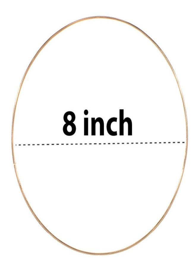 Craft County Golden Metal Ring Hoops for Dream Catchers, Macrame, and Wall Art (8 Inch, 2 Pack) - Image 2