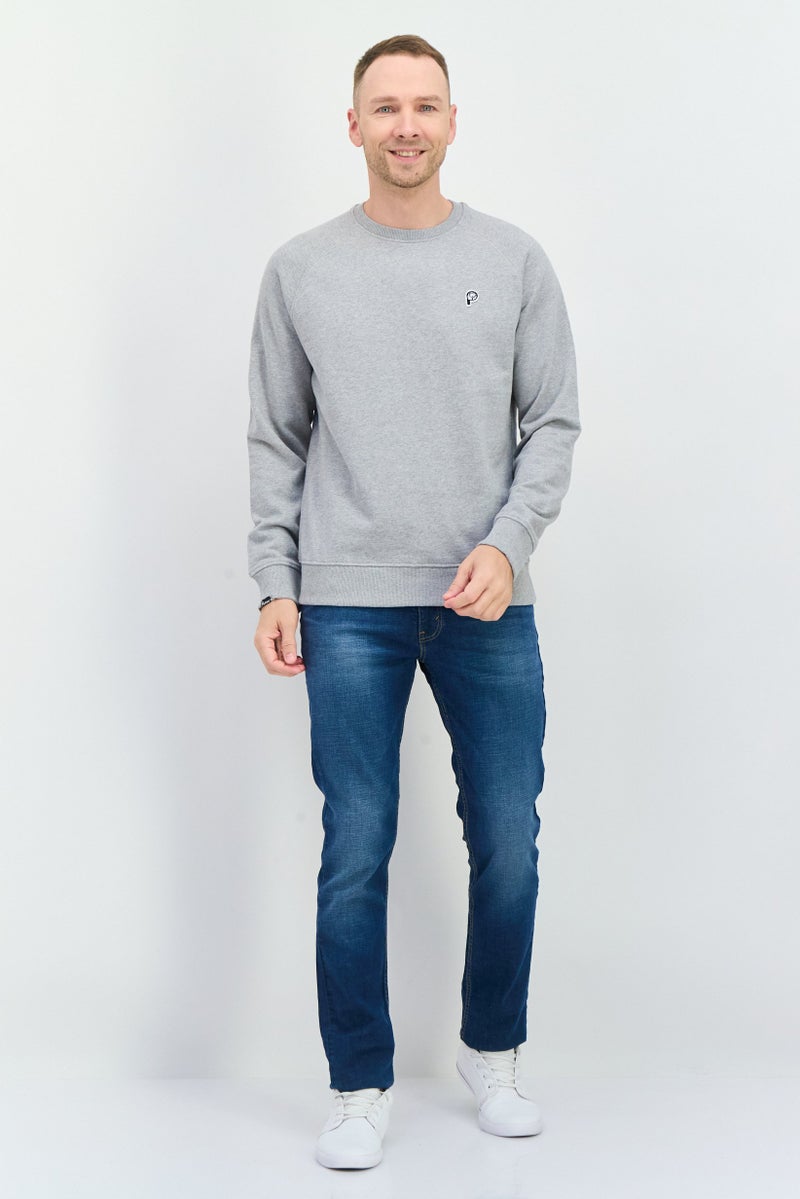 Penfield Men Crew Neck Long Sleeves Embroidered Logo Sweatshirt, Grey - Image 3