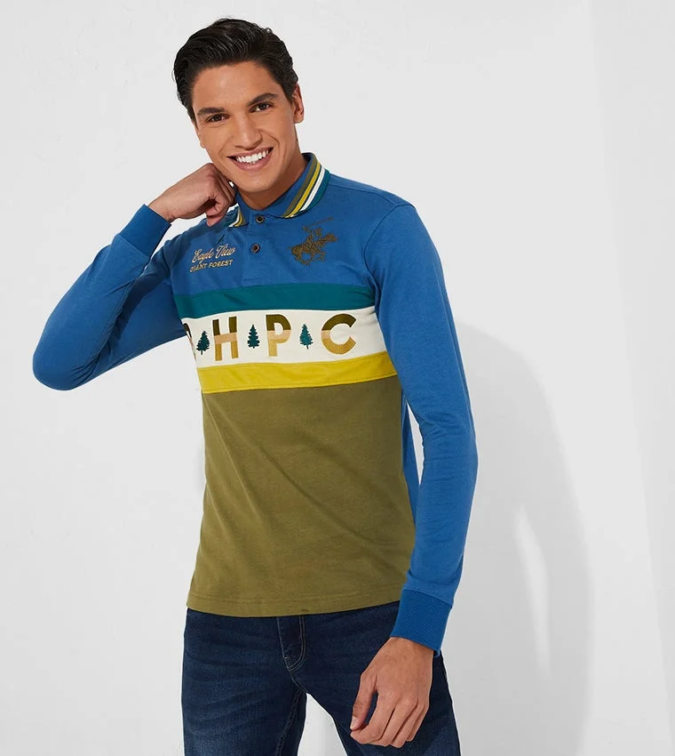 BEVERLY HILLS POLO CLUB Basic Long Sleeves Polo T-Shirt