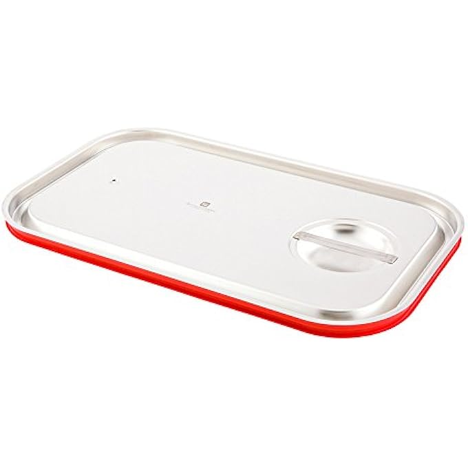 Restaurantware Lid Only Met Lux Full Size Steam Table Pan Lid 1 Travel Hotel Pan Lid  BuiltIn Leakproof Silicone Seal Stainless Steel Steam Table Pan Lid Pan Sold Separately - Image 2