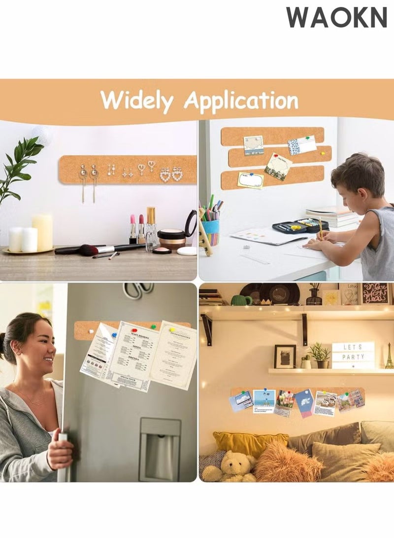 WAOKN 5 bags of bulletin board, felt bulletin board, living room decoration, background board nails, with adhesive backing, no perforations, self-adhesive felt bulletin board, used for office, school, home wall decoration, as well as organizing memos, photos, and displays (dark gray). - Image 4