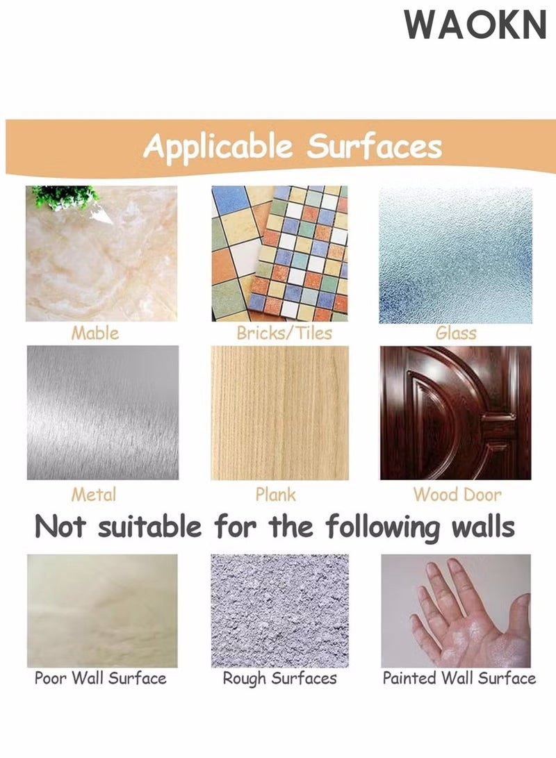 WAOKN 5 bags of bulletin board, felt bulletin board, living room decoration, background board nails, with adhesive backing, no perforations, self-adhesive felt bulletin board, used for office, school, home wall decoration, as well as organizing memos, photos, and displays (dark gray). - Image 3