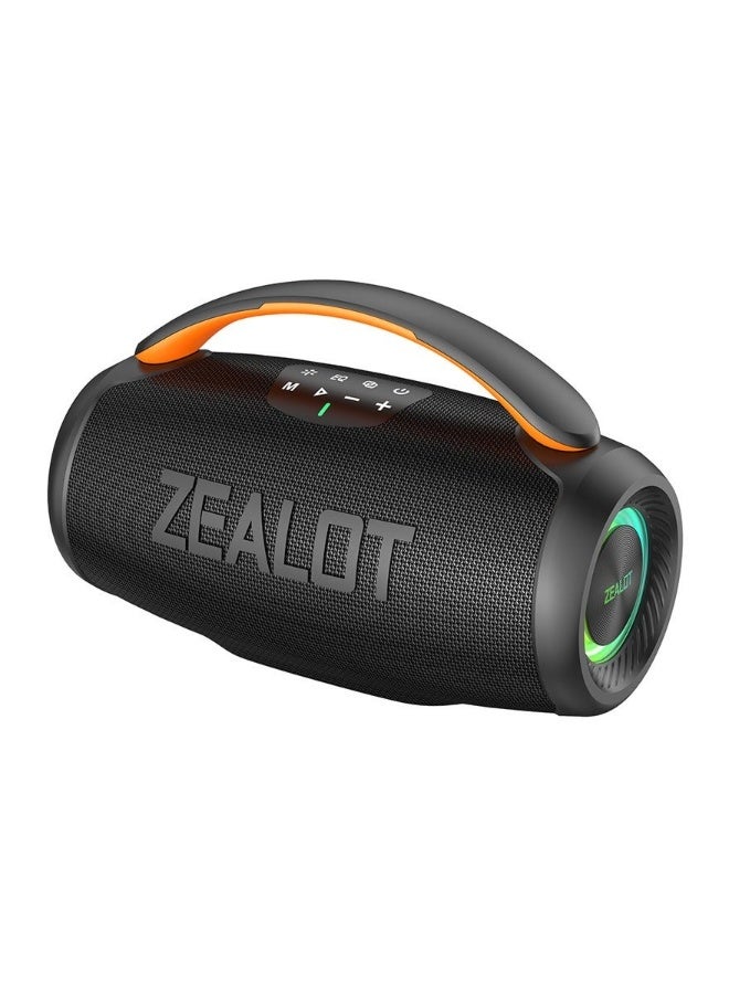 زيلوت مكبر صوت بلوتوث 100 واط ZEALOT P11 مكبر صوت محمول للهواء الطلق مقاوم للماء بدرجة IPX7 ببطارية 6000 مللي أمبير/ساعة ووقت تشغيل يصل إلى 24 ساعة مع صوت ستيريو قوي ونغمات منخفضة عميقة ومكبر صوت فرعي وضوء RGB مكبر صوت للحفلات الخارجية متوافق مع الهاتف الذكي والتابلت واللاب توب وPC والتلفاز - Image 2