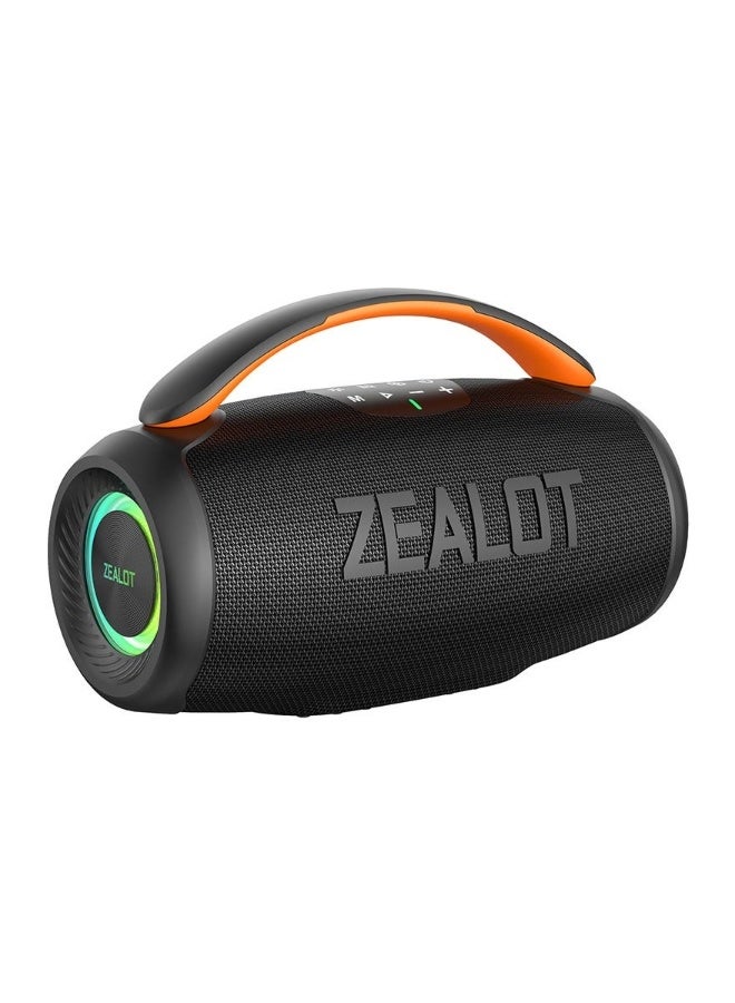 زيلوت مكبر صوت بلوتوث 100 واط ZEALOT P11 مكبر صوت محمول للهواء الطلق مقاوم للماء بدرجة IPX7 ببطارية 6000 مللي أمبير/ساعة ووقت تشغيل يصل إلى 24 ساعة مع صوت ستيريو قوي ونغمات منخفضة عميقة ومكبر صوت فرعي وضوء RGB مكبر صوت للحفلات الخارجية متوافق مع الهاتف الذكي والتابلت واللاب توب وPC والتلفاز - Image 1
