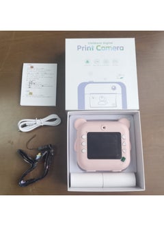 Generic Mini Cartoon Camera For Photographing Print Camera HD Children Camera For Photographing-Color:Y61 (puqing) (pink Bear)  - Image 1