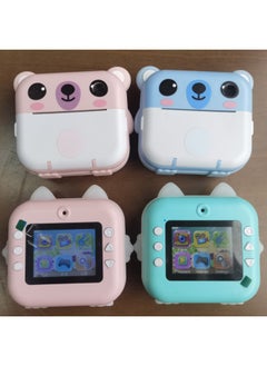 Generic Mini Cartoon Camera For Photographing Print Camera HD Children Camera For Photographing-Color:Y61 (puqing) (pink Bear)  - Image 3