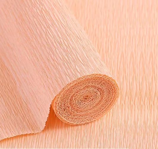LCREATE LCREATE LCREATE Crepe Paper Roll 8.2ft Long 17 Inch Wide for Wedding Ceremony Various Large Festivals Decoration (Champagne) - Image 1