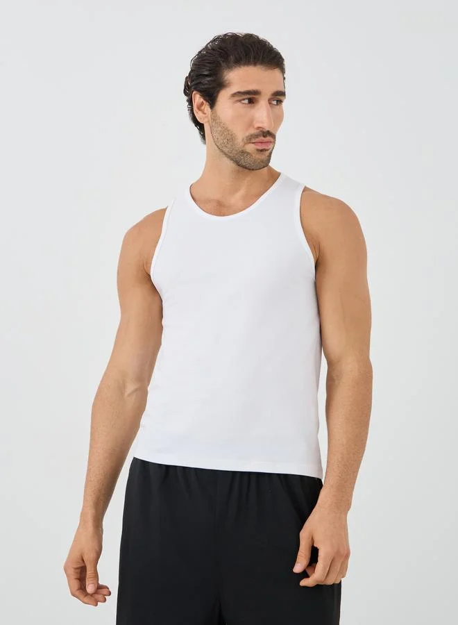 Styli Styli Set of 3 - Round Neck Cotton Stretch Vest
