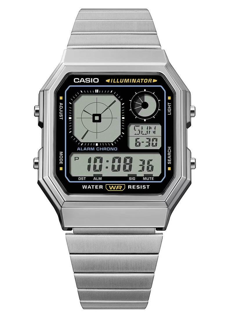 CASIO Casio Vintage Digital Stainless Steel Watch A130WE-1A- 33.9mm  - Image 3