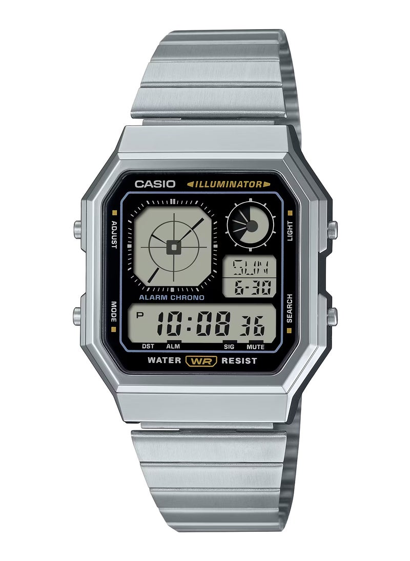 CASIO Casio Vintage Digital Stainless Steel Watch A130WE-1A- 33.9mm  - Image 1
