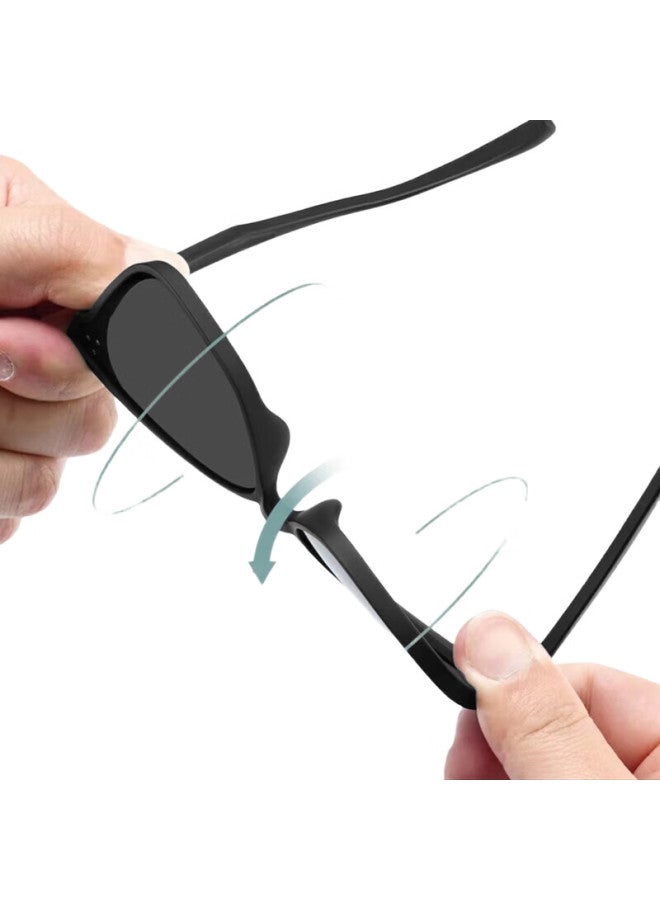 Shi Yun Shiyun Children'S Sunglasses, Polarized Silicone Glasses For Boys And Girls, Fashionable Uv Protection, Black Frame - Image 3