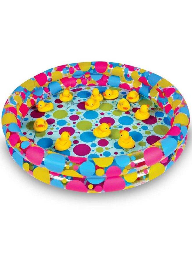 ArtCreativity Duck Pond Pool Inflate 3Ft X 6 Inch Inflatable Pool For Carnival Games Ducks Memory Matching Games And Outdoor Water Activities Durable Carnival Party Supplies (Ducks Not Included) - Image 2