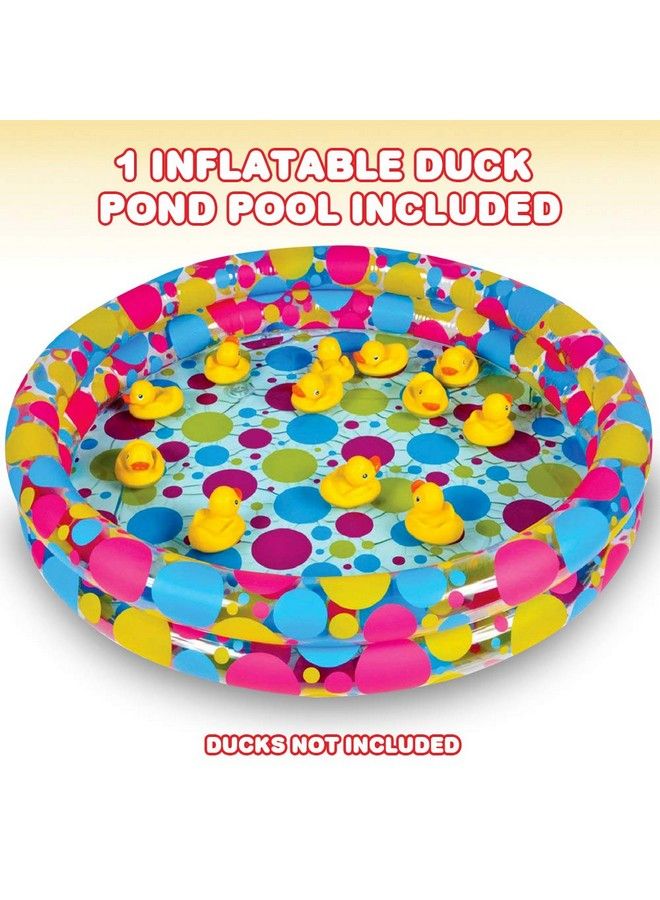 ArtCreativity Duck Pond Pool Inflate 3Ft X 6 Inch Inflatable Pool For Carnival Games Ducks Memory Matching Games And Outdoor Water Activities Durable Carnival Party Supplies (Ducks Not Included) - Image 3