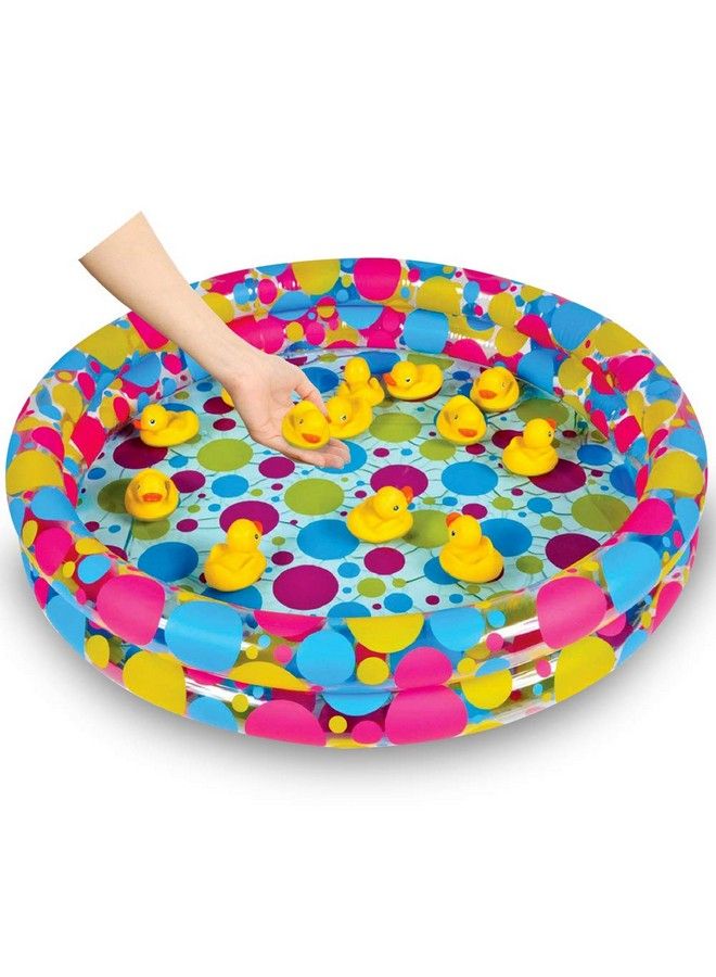 ArtCreativity Duck Pond Pool Inflate 3Ft X 6 Inch Inflatable Pool For Carnival Games Ducks Memory Matching Games And Outdoor Water Activities Durable Carnival Party Supplies (Ducks Not Included) - Image 5